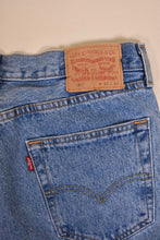 Load image into Gallery viewer, Blue 501 Distressed Jeans By Levis, 32