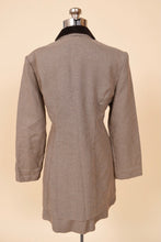 Load image into Gallery viewer, Brown Houndstooth Set with Velvet Trim By Moda Int'l, M: Shown from Back