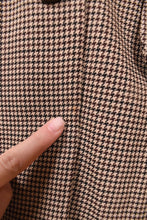 Load image into Gallery viewer, Brown Houndstooth Set with Velvet Trim By Moda Int'l, M: Small Stain