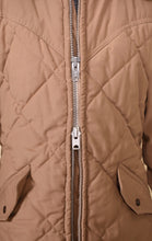 Load image into Gallery viewer, 1980s Quilted Tan Jacket With Brown Faux Fur Collar by Schott