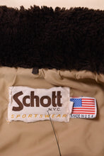 Load image into Gallery viewer, 1980s Quilted Tan Jacket With Brown Faux Fur Collar by Schott