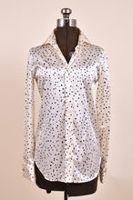 Load image into Gallery viewer, Black &amp; White Silk Shirt without Tie By Dolce &amp; Gabbana as shown from the front
