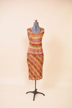 Load image into Gallery viewer, Orange Chevon Knit Dress By Missoni, M
