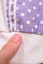Load image into Gallery viewer, Deadstock 80s Lavender Polka Dot Top By Division of Graf: Small Stain On Bottom Hem