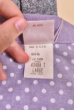 Load image into Gallery viewer, Deadstock 80s Lavender Polka Dot Top By Division of Graf: Tag