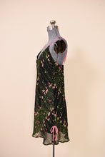Load image into Gallery viewer, Black Sheer Rose Nightgown By Josie