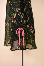 Load image into Gallery viewer, Black Sheer Rose Nightgown By Josie