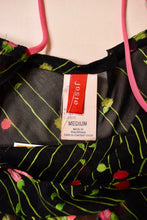 Load image into Gallery viewer, Black Sheer Rose Nightgown By Josie