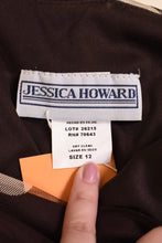 Load image into Gallery viewer, Brown Y2K Polkadot Mesh Dress: Brand Tag