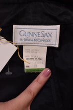 Load image into Gallery viewer, Black 80s Satin Strapless Gown: Gunne Sax Tag
