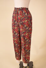 Load image into Gallery viewer, Red Floral Flannel Pants By Laura Ashley, S