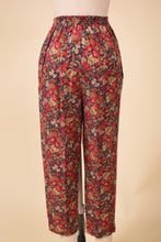 Load image into Gallery viewer, Red Floral Flannel Pants By Laura Ashley, S