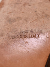 Load image into Gallery viewer, close up of stamp on bottom of shoe reading &#39;Gucci Made In Italy&#39;
