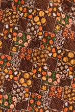Load image into Gallery viewer, 1960s Quilted Brown Circle Skirt: Fabric Details