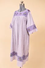 Load image into Gallery viewer, Purple Cotton Striped Butterfly Muumuu By Sante Classics, L/XL