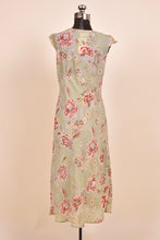 Load image into Gallery viewer, Y2K floral dress is shown from the back. The dress has red flowers.
