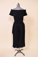 Load image into Gallery viewer, Black Pleated Marii Formal Dress By Caché, 6: Shown from Back
