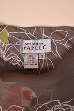 Load image into Gallery viewer, Brown Silk Bias Cut Layered Rose Print Top By Adrianna Papell, M