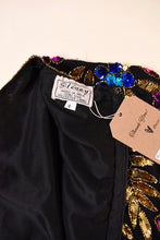 Load image into Gallery viewer, Black 80s Sequin Wiggle Dress By Stenay: Tag
