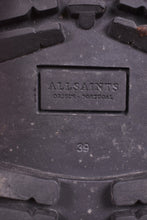 Load image into Gallery viewer, Boots are shown close up on the bottom. The vintage boots by All Saints are a size 39.
