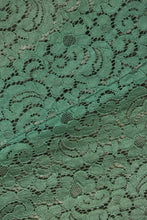 Load image into Gallery viewer, Green Late 1950s Lace Party Dress, XXS, Lace Fabric