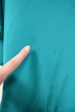 Load image into Gallery viewer, Orolestes Dress — Y2K one-shoulder teal silk dress by Nicole Miller, S/M: Small Stain