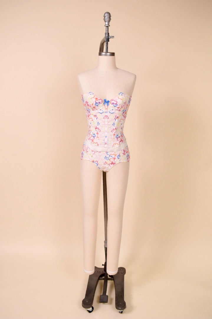 Floral Bustier Corset And Hot Pant Set By Agent Provocateur, XS/S