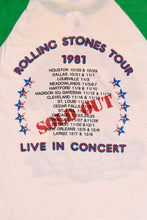 Load image into Gallery viewer, 1981 Original Rolling Stones Tour Tee Shirt By The Knits, M