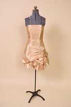 Load image into Gallery viewer, Champagne Formal Y2K Mini Dress By Jessica McClintock for Gunne Sax viewed from the front
