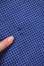 Load image into Gallery viewer, 1970s Navy Blue & White Graph Pleated Front Shirt/Dress By Marimekko: Small Snag