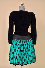 Load image into Gallery viewer, Green and Black Rose Print Party Dress by Escada, M

