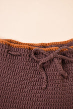 Load image into Gallery viewer, Brown, Orange, and Yellow Crochet Tie Waist Skirt : Crochet