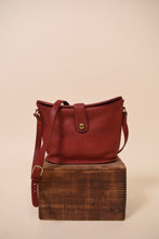 Load image into Gallery viewer, 1970s Red Coach Binocular Bag shown from the front

