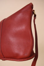 Load image into Gallery viewer, 1970s Red Coach Binocular Bag shown from the back
