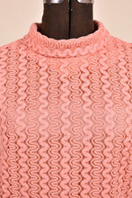 Load image into Gallery viewer, close up of mock neck collar detail and squiggle lace
