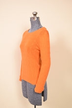 Load image into Gallery viewer, Orange Cable Cashmere Sweater By Ralph Lauren Black Label, S. From the side.