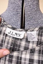 Load image into Gallery viewer, Black and White Plaid Overall Dress By J.L.N.Y., XXL