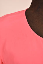 Load image into Gallery viewer, Hot Coral 80s Ruffle Sleeve Cropped Tie Top neckline