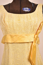 Load image into Gallery viewer, Yellow 60s Empire Waist Gown With Sash By Freeman's, XS