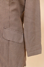 Load image into Gallery viewer, Brown Houndstooth Set with Velvet Trim By Moda Int'l, M: Pocket Detail