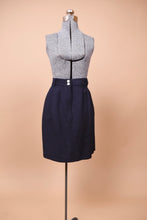 Load image into Gallery viewer, Navy Linen Skirt by Giorgio Sant Angelo, L
