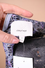 Load image into Gallery viewer, Purple Floral Long Sleeve Smocked Mini Dress By Cinq a Sept, S