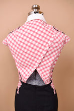 Load image into Gallery viewer, Black and Pink Gingham Rose Appliqué Mini Dress by Carven, M