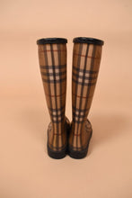 Load image into Gallery viewer, Tan Plaid Rain Boots, Size: 35, By Burberry