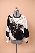 Load image into Gallery viewer, Deadstock Beaded Silk Masquerade Top by Bonnie Boerer as shown from the front
