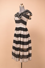 Load image into Gallery viewer, Black & White 50s Handmade Polka Dot Dress, XS