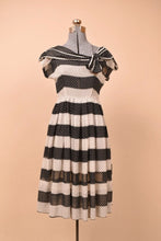 Load image into Gallery viewer, Black & White 50s Handmade Polka Dot Dress, XS