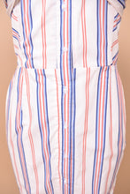 Load image into Gallery viewer, Designer Deadstock Striped Cotton Tie Dress by Nicholas buttons
