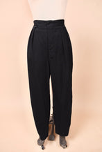 Load image into Gallery viewer, The front of the pants have light pleating at the sides.
