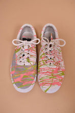 Load image into Gallery viewer, White Paint Splattered Canvas Sneakers By Goodfellows, W8
